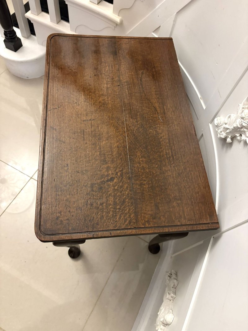 Quality Antique Victorian Georgian-Style Oak Lowboy/Table